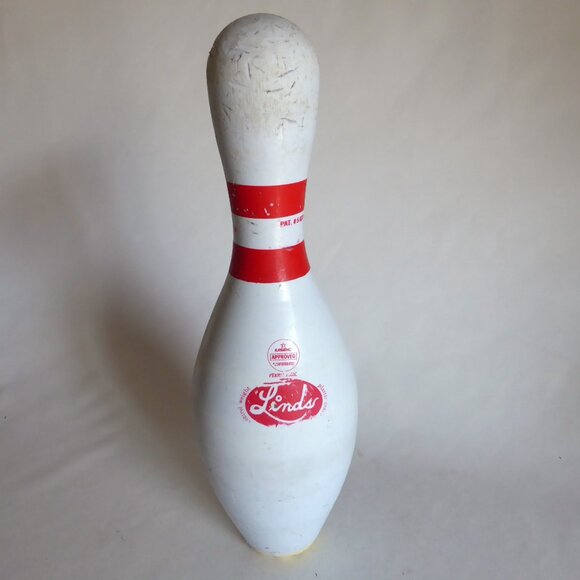 VINTAGE 15” LINDS USBC APPROVED REGULATION BOWLING ALLEY USED BOWLING PIN - Picture 9 of 9